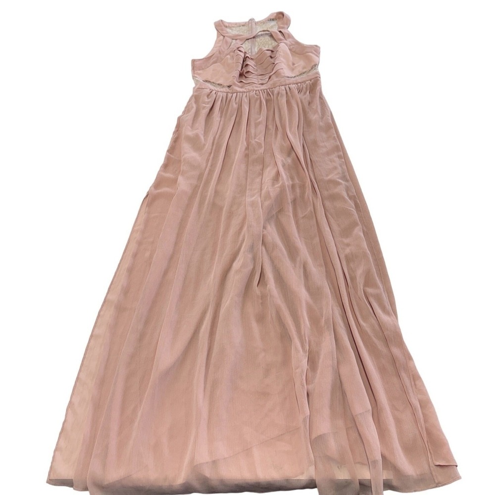 BCBGeneration Dress Womens 12 Pink‎ Misty Morning Lace Cutout Chiffon Romantic